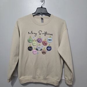Cream Merry Swiftmas Sweatshirt Taylor Swift Christmas